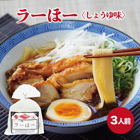 笛吹市名物 山梨ご当地グルメ ラーほー しょうゆ味 3人前（スープ付） お試し お取り寄せ グルメ ご当地グルメ ギフト 山梨名物