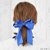 楽天市場】ヘアアクセサリー リボン（カラーブルー）（ヘア  