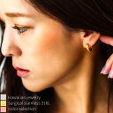 ハワイアンジュエリー ピアス 片耳 両耳 ステンレス レディース メンズ シルバー ゴールド ピンクゴールド フープ フ…