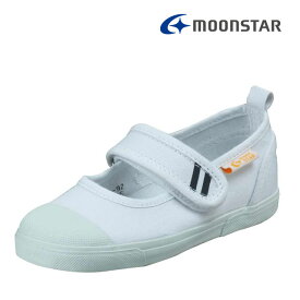 ムーンスター キャロット 子供靴 CR ST13 ホワイト 足の成長と健康をサポートする上履き MS シューズ