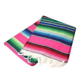 メキシカン サラペ ブランケット キャンプ アウトドア メキシカンラグ サルティーヨ サラッペ Saltillo Sarape Mexican Blanket[約210x150cm]PINK