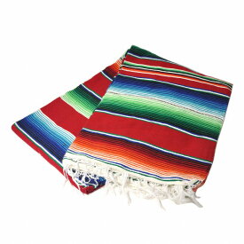 メキシカン サラペ ブランケット キャンプ アウトドア メキシカンラグ サルティーヨ サラッペ Saltillo Sarape Mexican Blanket[約210x150cm]RED
