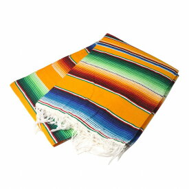 メキシカン サラペ ブランケット キャンプ アウトドア メキシカンラグ サルティーヨ サラッペ Saltillo Sarape Mexican Blanket[約210x150cm]YELLOW