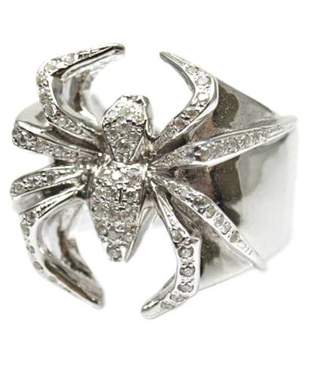 最終価格 ユニセックス シルバーリング指輪 スパイダーリング 蜘蛛 殿堂