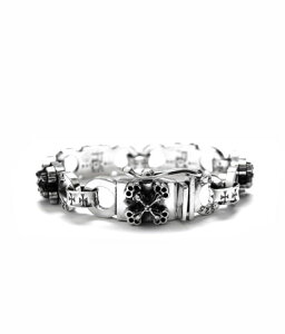 送料無料 シルバー925 ブレスレット クロス 【 メンズ レディース 30代 40代 50代 60代 ファッション USA製 アメリカ 人気 セレブ 高級ブランド 正規品 おしゃれ ハード ロック rock 美しい キレイ