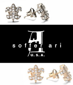 送料無料 ピアス タイニー フルール イヤリング k18ゴールド パヴェ ダイヤモンド / ソファーアリ Soffer Ari 【 片耳 イヤリング メンズ ピアス レディース ピアス 正規品 おしゃれ 人気 ロサンゼルス ブランド 18金 18k プレゼント 誕生日 ギフト 】 母の日