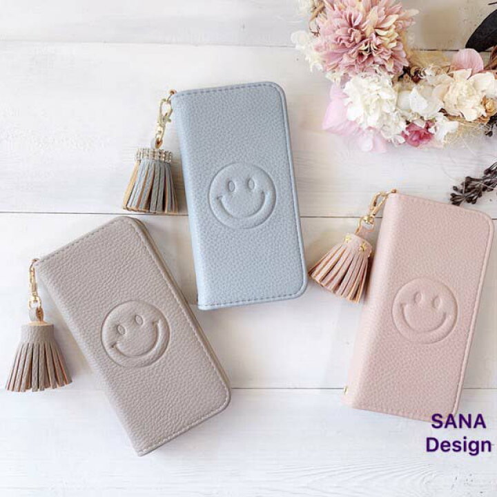 楽天市場 スマホケース アイフォンケース 手帳型ケース エンボス ニコちゃん柄 スマートフォンケース 携帯ケース アイフォン スマホカバー スリム 薄型 横開き 柔らかい ソフト 保護 カードケース おしゃれ 大人可愛い カジュアル ブランド 代 30代 40代 50代 60代
