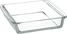 iwaki(イワキ) 耐熱ガラス ケーキ型 グラタン皿 角型 18×18cm BC221