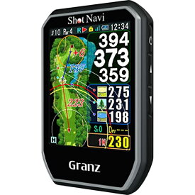 Shot Navi(ショットナビ) Granz BK ゴルフGPS タッチパネル どでか文字 超軽量54g 日本製 最新鋭GPSチップ搭載 みち