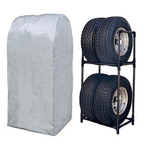 アイリスオーヤマ 樹脂 タイヤラック カバー付 RV車 幅71×奥行45×高さ144 耐荷重 120kg KTL-710C ブラック