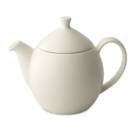 フォーライフ ティーポット 陶器 白 414 2杯用 茶こし付き 電子レンジ・食洗機対応 ナチュラルコットン ホワイト デュー ティーポット 5