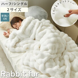 【最大5000円OFFクーポン★マラソン期間】毛布 ブランケット フェイクファー 掛け布団 ひざ掛け ふわとろ毛布 あったか寝具 洗える おしゃれ ふわもこ もこもこ 北欧 ふわふわ 無 暖かい 冬用 秋 あたたかい 冬 ふわふわ毛布 ラビットファー毛布 / シングル ハーフ