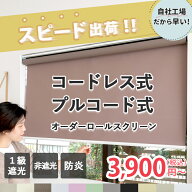 【プルコード式】コードレス式 ロールスクリーン 1級遮光 防炎 非遮光 オーダー ロールカーテン 日本製 …