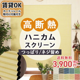 【最大9900円クーポン★マラソン期間】ハニカムスクリーン 【カーテンレール取付けOK】ハニカムシェード オーダー シェード ハニカム ロールスクリーン ブラインド 二層構造 省エネ 断熱 遮熱 保温 ＜ハニカムスクリーン 遮光 非遮光 防水 / ネジ止め / つっぱり式 ＞