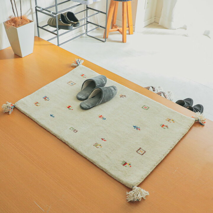 楽天市場】【最大500円クーポンあり】ギャッベ ギャベ 玄関マット 厚手 