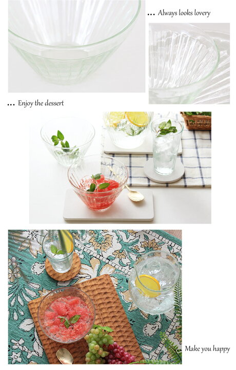 楽天市場】Glass dessert bowl デザートボウル [ 単品 / 350ml 