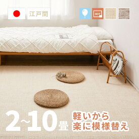【5%OFFクーポン★6/6〜7限定】カーペット 軽い 敷き詰め 韓国インテリア ピクシス【2畳/3畳/4.5畳/6畳/8畳/10畳】【江戸間】 帖 軽量 タフトカーペット 平織り かわいい シンプル ラグ 日本製 絨毯 じゅうたん 北欧 おしゃれ ラグ