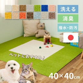 【無料サンプルあり】【特別送料無料】【10枚から】洗える タイルカーペット ペット 犬 猫 消臭 子ども 40×40cm 正方形 ラグ 敷き詰めカーペット タイルマット 絨毯 オールシーズン かわいい DIY 床タイル 滑り止め 東リ アタック270 キャンバスファイン ファブリックフロア