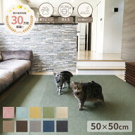 【公式】ラグタス タイルラグ スクエア 無地 50×50cm 厚み約9mm すべり止め加工 1枚 10枚 20枚 30枚 40…