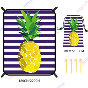 ピクニックマット 防水ビーチマット サンドフリービーチブランケット キャンプシートクロス 特大ピクニックブランケット ピクニックアウトドアマット 厚手 1.8m×2.2m 撥水加工 ペグ付き キ