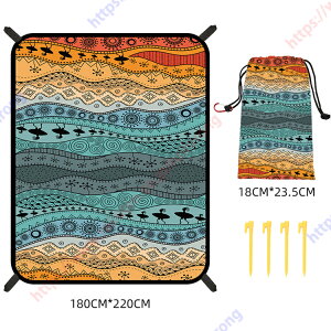 ピクニックマット 防水ビーチマット サンドフリービーチブランケット キャンプシートクロス 特大ピクニックブランケット ピクニックアウトドアマット 厚手 1.8m×2.2m 撥水加工 ペグ付き キ