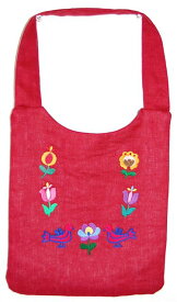 民族衣装を着るバッグBahar「ハンガリー刺繍柄バッグ」color：レッド