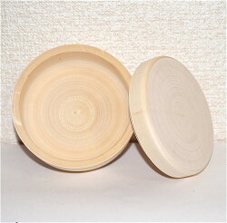 白木の円形小箱直径6.2cm高さ4.5cm深さ2.9cm【マトリョーシカ】おもしろい形の白木材料