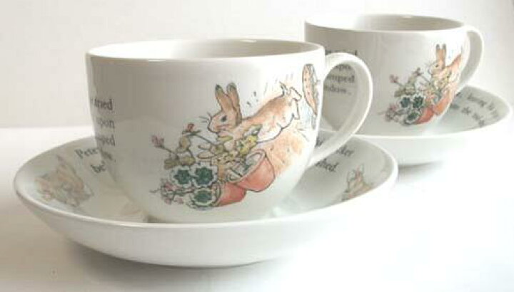 楽天市場】WEDGWOOD PETER RABBIT カップ&ソーサー 2客セット ウェッジ 