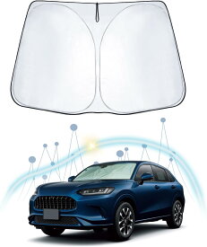 ホンダ ZR-V RZ型 専用 車 フロントガラス用 サンシェード 遮光 フロントシェード 遮光率99% UVカット紫外線対策 日除け 日よけ 折り畳み式 ワンタッチ カーテン コンパクト収納 車種専用 車中泊 収納袋付 RUIYA