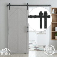 室内ドア バーンドア 片引き戸 8.2ft 2,500mm トラック レールキット レギュラープレート デザイン 側面…