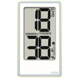 【在庫あり】 クレセル デカ文字表示のデジタル温湿度計 (壁掛け・卓上両用) CR-2000W 白