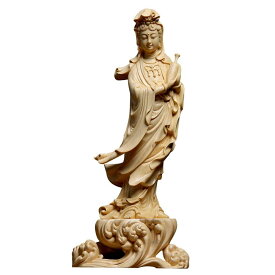 仏像 観音像 置物 仏壇仏像 観音菩薩 木彫り 桧木製 祈る 厄除け