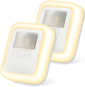 (2個セット) 人感 センサーライト コンセント 明るさ調節機能 フットライト 室内 ルームライト 暖色 / 白色 点灯時間調節可能 照明 night light 室内 フットライト 足元灯 屋内 人感 センサー 調