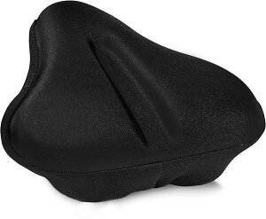 自転車 サドルカバー ゲルクッション お尻痛くない 大きいサイズ 厚い クロスバイク ロードバイク フィットネス・エクササイズバイクに対応 滑り止め 柔らかい 装着簡単 男女兼用 サイズ27.
