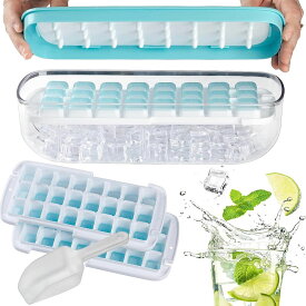 シリコン製氷皿 アイスキューブ 氷トレー 食洗機 密閉ふた付き 小分け やわらかい 氷取り出しやすい 冷凍保存 耐久 家庭用