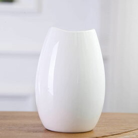 花瓶 白 陶器 花器 フラワーベース ホワイト白い 大 20cm かびん 北欧 セラミック おしゃれ 生け花 インテリア 家の装飾 プレゼント ギフト
