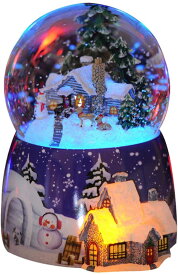 クリスマスミュージカルスノードームオルゴール回転可能な発光自動スノーオルゴール優れた誕生日ギフト