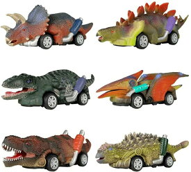 恐竜 おもちゃ リターンカー 6つ 恐竜 おもちゃ 車 男の子 おもちゃ プルバックカー 恐竜ティラノサウルスゲーム 子供のお誕生日プレゼント 学習 入園祝い 誕生日 子供用 男の子 女の子 キッズ 2歳 3歳 4歳 5歳 6歳 7歳 8歳