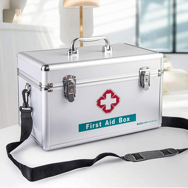 贅沢品 Rumay 家庭緊急時用 医療用 折り畳み可能な多層 パスワードロック 医学箱 応急手当品 ボックス 大容量 収納ボックス コンパク上手な  救急箱 薬箱
