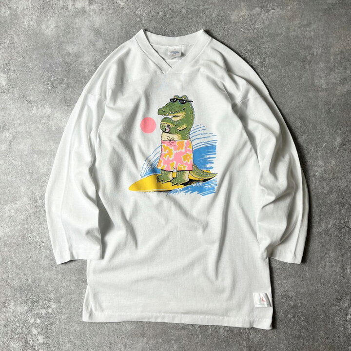 楽天市場】80s USA製 MILLER ワニ キャラクター プリント フットボール  