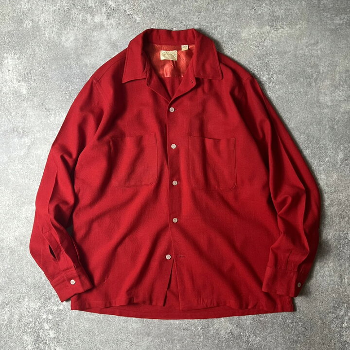 楽天市場】60s Penney 無地 長袖 ウール シャツ M / 60年代 ビンテージ 