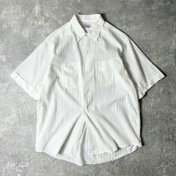 楽天市場】60s スイス製 Swiss Weave 無地 コットン 半袖 シャツ / 60  
