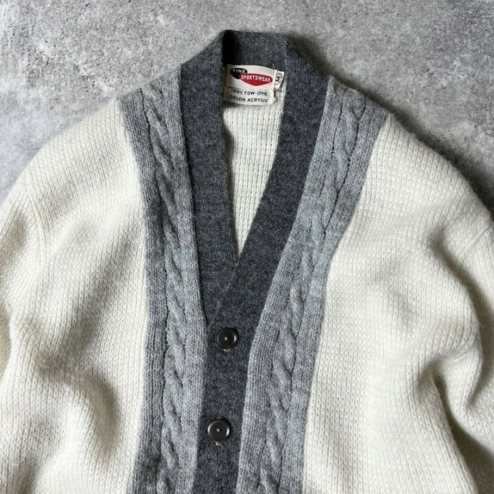 楽天市場】60s 70s Fine Sportswear アクリル ニット カーディガン M 