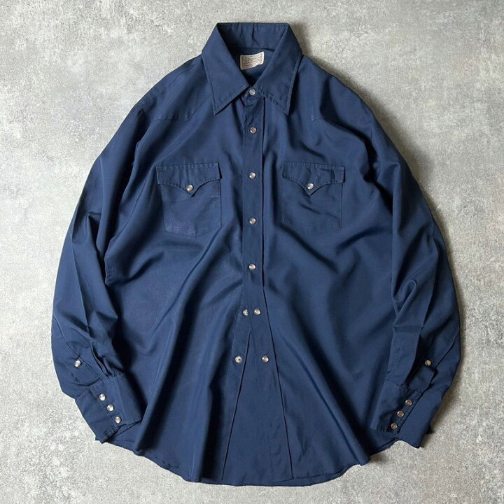 楽天市場】70s USA製 H BAR C 無地 長袖 ナイロン ウエスタン シャツ 