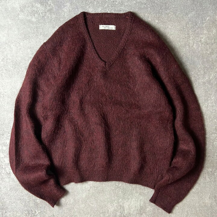 楽天市場】60s Unknown 無地 Vネック 25% モヘア ウール ニット 