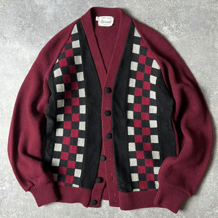 楽天市場】60s GLORAY KNITTING MILLS スエード 切替 ウール ニット  