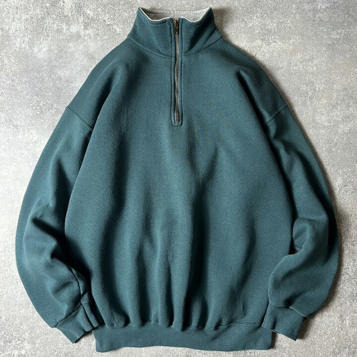 楽天市場】90s USA製 Tultex 無地 ハーフジップ プルオーバー 