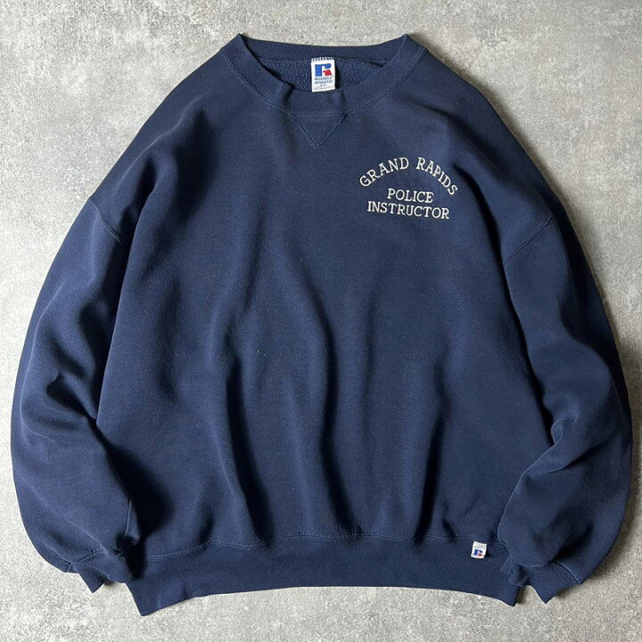 楽天市場】雰囲気系 90s USA製 RUSSELL 3段 企業 刺繍 スウェット 