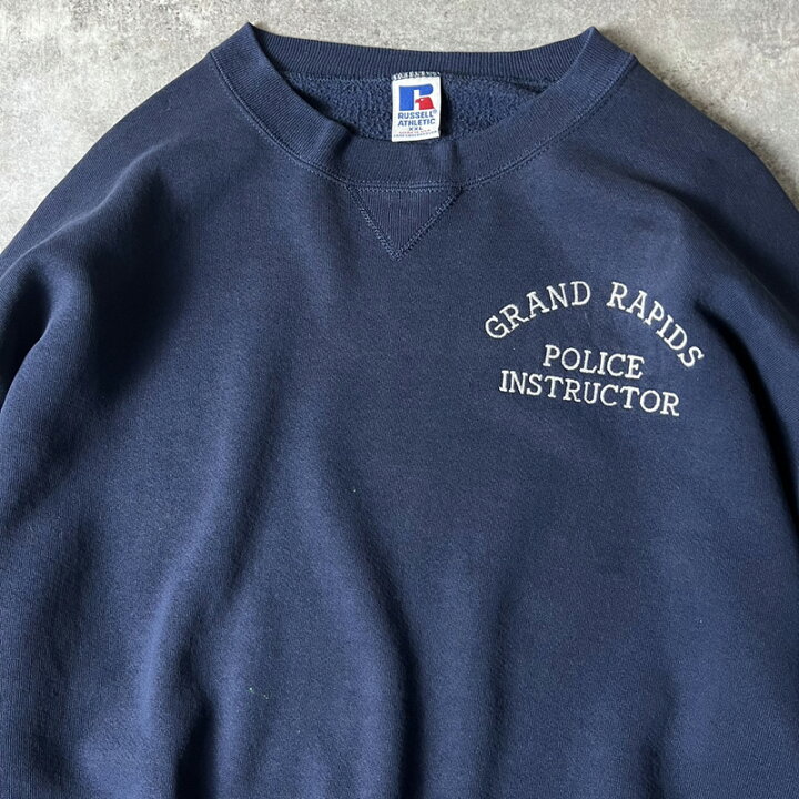 楽天市場】雰囲気系 90s USA製 RUSSELL 3段 企業 刺繍 スウェット 