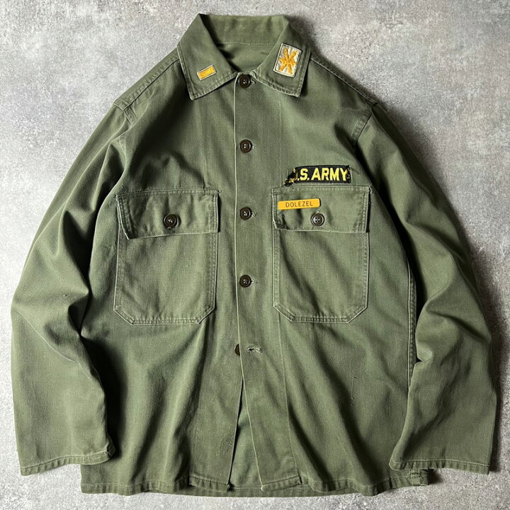 楽天市場】60s US ARMY OG-107 コットン サテン ユーティリティ シャツ 